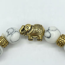 Load image into Gallery viewer, White Howlite Elephant Bracelet