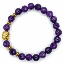 Load image into Gallery viewer, Amethyst Buddha Bracelet