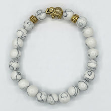 Load image into Gallery viewer, White Howlite Elephant Bracelet
