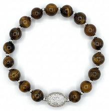 Load image into Gallery viewer, Crowned Tiger's Eye Bracelet
